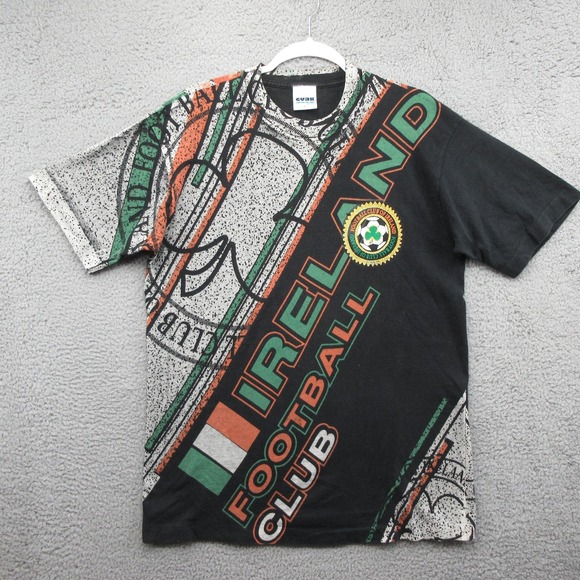 Ireland Football Club Vintage Shirt Mens Large Made USA 90s Soccer Tee AOP